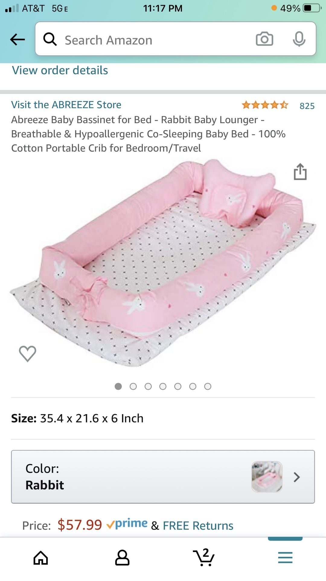 Baby Bassinet For Bed Or Crib 