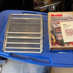 6 MAXIM VTG Steel Dehydrating 10”X15” Shelf Rackd NOS OBO
