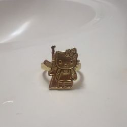 Gold Hello Kitty Ring 