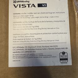 Uppababy Vista V3- Greyson (New In Box)