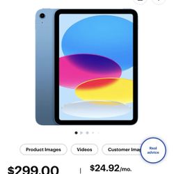 Apple 11-inch iPad A 16 Chip Wi-Fi 128GB - A Blue $249
