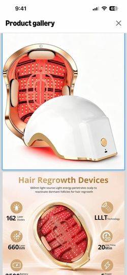 Brand New Hair Growth Device, 650-660nm Laser Red Light Therapy for Hair Growth FDA Cleared for Androgenetic Alopeci Rechargeable Battery