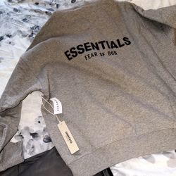 Essential dark Oatmeal Hoodie L