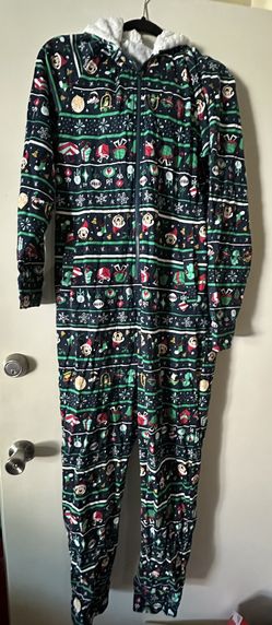 Disneyland Christmas Onesie With Minnie Ears Sherpa Hood