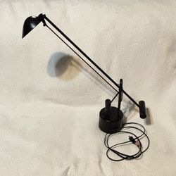 Vintage IKEA Post Modern Black Counter Balance Halogen Desk Lamp Crane Archict