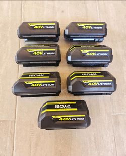 RYOBI 40V Battery 4Ah ($50 EACH)