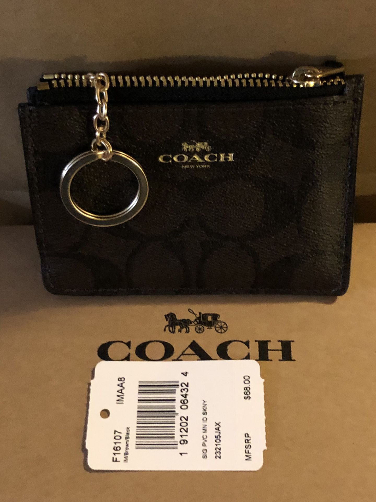 Brand New Authentic Coach key chain wallet with tags