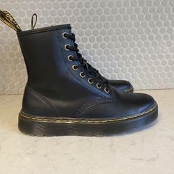 Dr. Marten’s Zavala Black Leather Lace-up Combat Boots Women’s Size 5