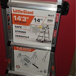 LITTLE GIANT MULTI LADDER...14 FT.....NEW....$ 100