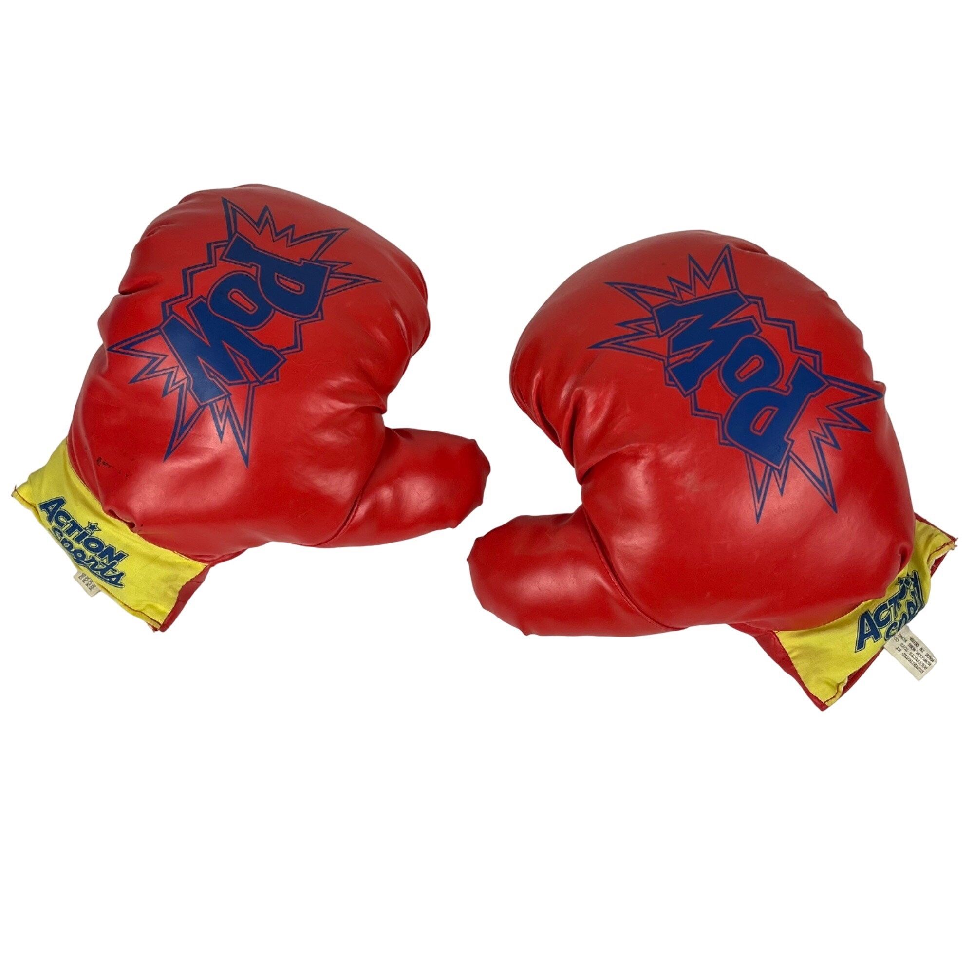Vintage Action Sports POW Boxing Gloves Slip-On Boxer Costume