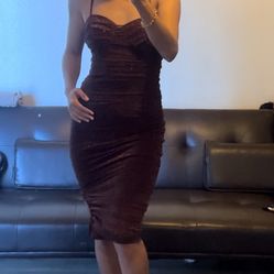 Stretchy Burgundy Dress