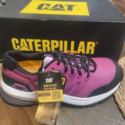 Caterpillar pink and black women's safety shoes #safety #workwear size 5 men’s / 7 women’s new 