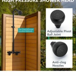 Outdoor Shower Kit Fixtures Faucet System with High Pressure Showerhead,2-Handle  C28 black or Nickel and chrome
