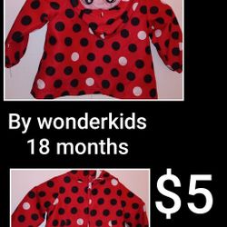 18 Months  Wonderkids Lady Bug Inspired Windbreaker 
