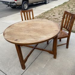 Circle Dining Room Table With Two Chairs 