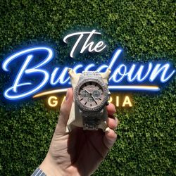 VVS1 Moissanite Iced Out AP Royal Oak Chronograph Bustdown Luxury Watch – Box + Papers Included - Open To Offers !