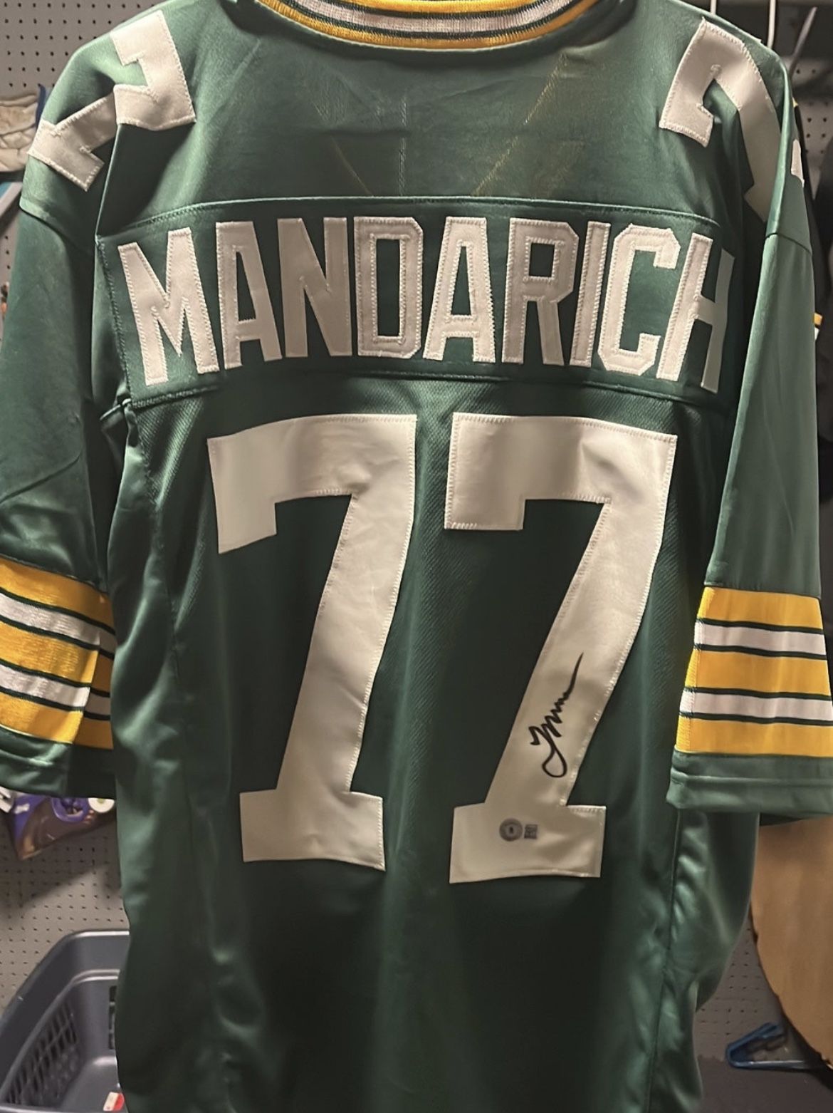 Signed XL jersey By Tony Mandarich Of The Green Bay Packers With Hologram!