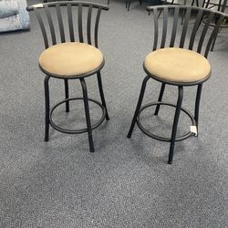 Barstools Set Of 2 Chairs 