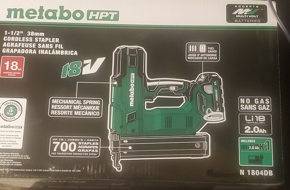 Metabo 1-1/2" 18v Cordless Stapler