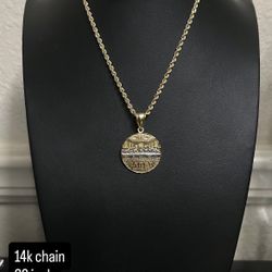 14k Rope Chain/10k Pendent 