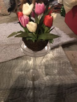 Flowers on a stand