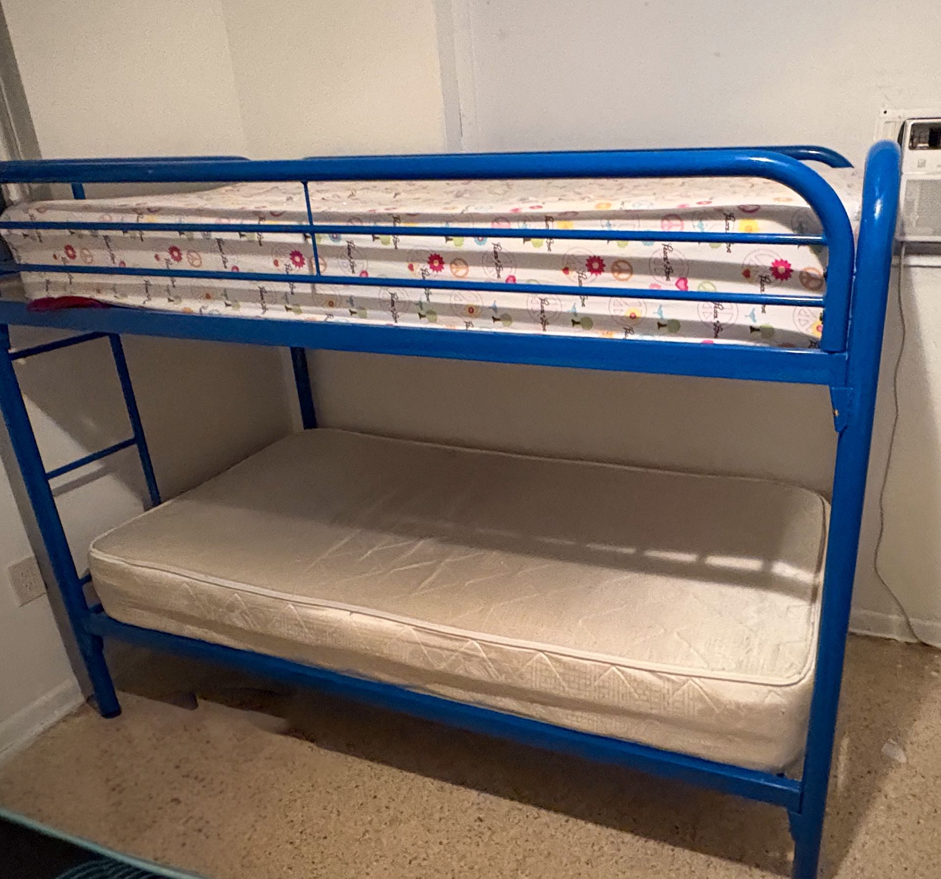 Blue Metal Bunk Twin Over Twin
