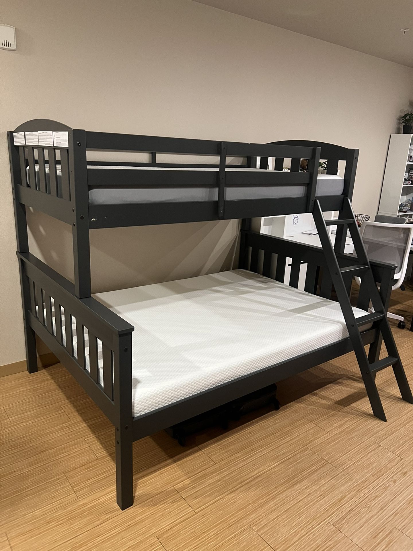 Gray Bunk Bed With Mattresses for Sale in Kent, WA - OfferUp