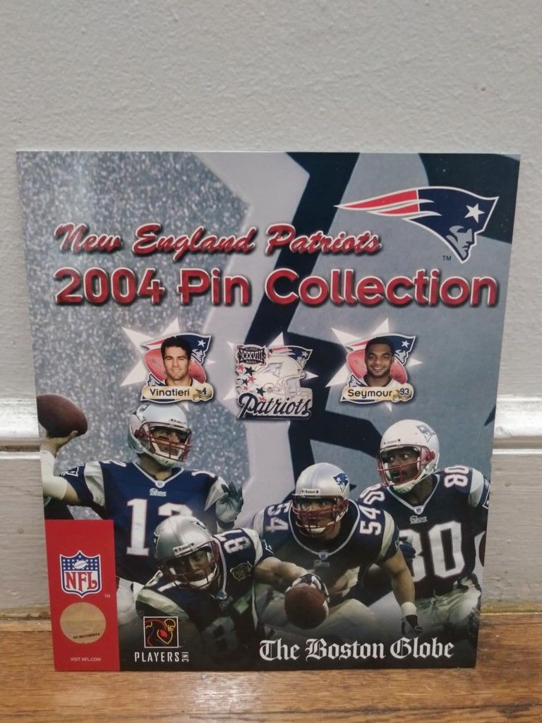 New England Patriots 2004 Boston Globe Pin Holder New Never Used Before. 