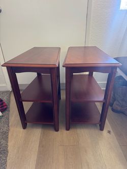 Wood end tables