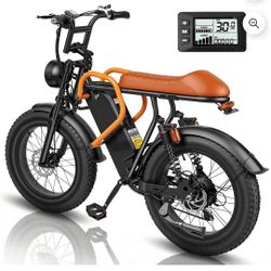 1500W Peak,20" Fat Tire E-Mountain Bike with
Dual Suspension, 30MPH Ebikefor Adults, Removable 48V 18Ah Battery, 7-Speed& UL 2849 Certified