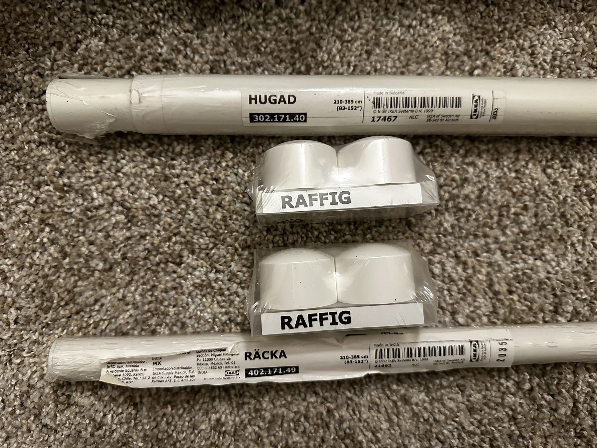 White IKEA Curtain Rods
