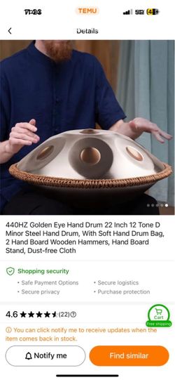Steel hand drum.