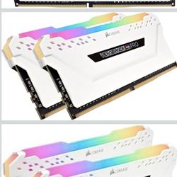 Corsair Vengeance RGB Pro 32GB (2x16GB) DDR4 3200 (PC4-25600) C16 Desktop Memory – White
