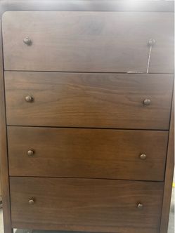 Brown 4 Drawer Chest