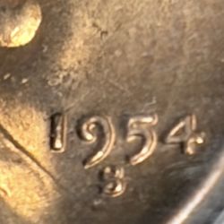 Uncirculated 1954S Double Die  Wheat Penny 