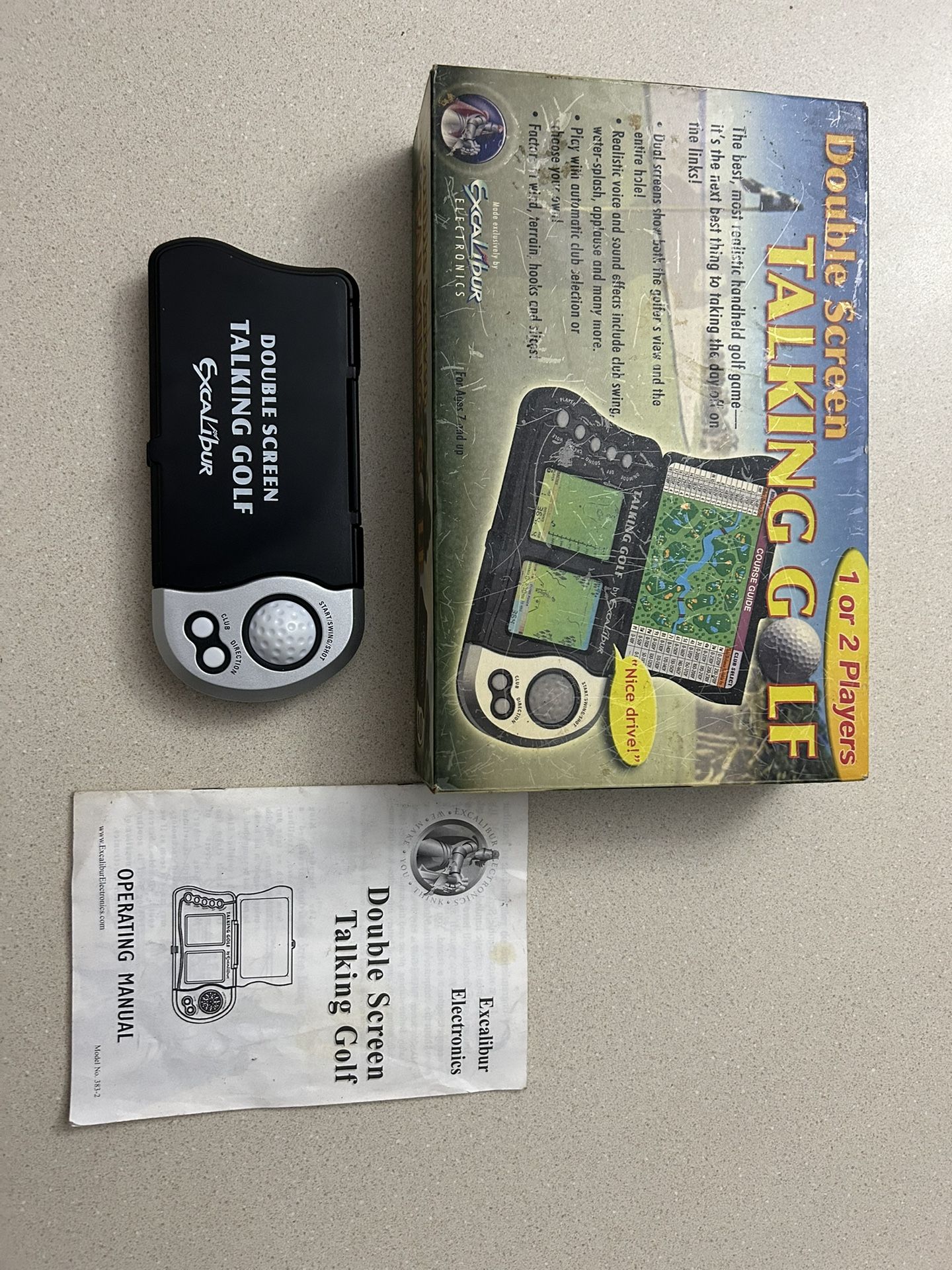 VINTAGE hand-held Double screen Talking Golf Game. 