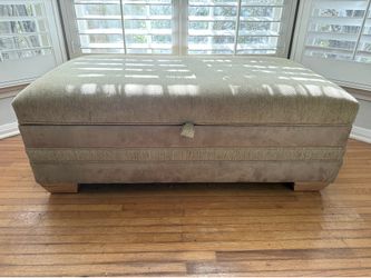 Large Ottoman with storage, light brown