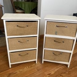 Two Beside Drawers Used