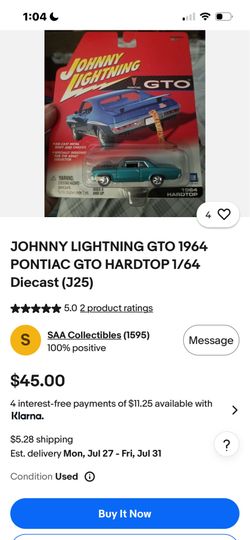 Hot wheels 1964 Pontiac GTO