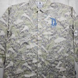 Disneyland Resort Linen Blend Spirit Jersey Tropical Long Sleeve Shirt Men's XL & XXL