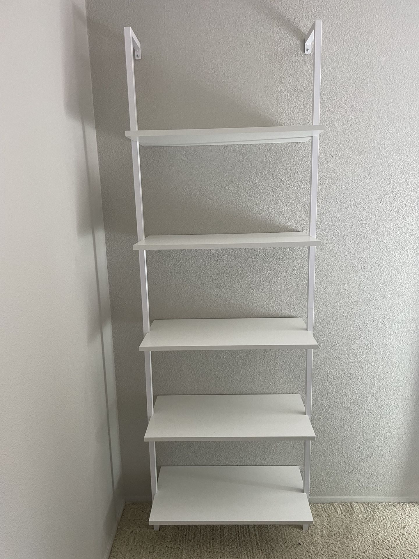 3x White Wall Shelving Units