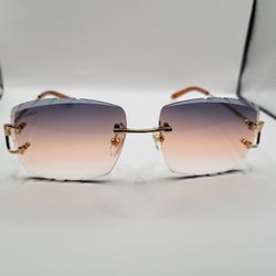 Cartier Rimless Glasses(Bluish-purple)