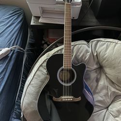 Fender FA-135CE Concert Acoustic-Electric Guitar Black