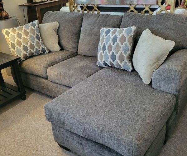 Dark Grey Reversable Sectional (Sofa Chaise)