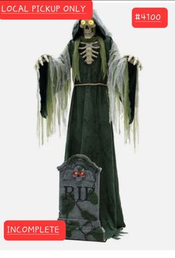 ➿️ Member's Mark Indoor/Outdoor Covered Animated Graveyard Reaper, 76" #4100