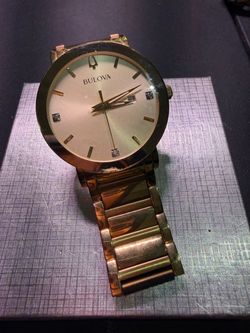 Bulova Futuro 97D115 Diamond Gold Stainless Steel Men's Quartz Watch