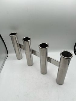 4 link Fishing Rod Holder, Side Mount, Wall Mount, Stainless Steel
