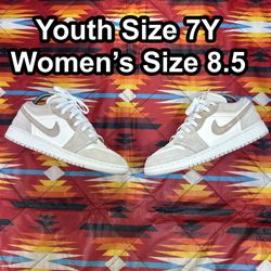 Air Jordan Air Jordan 1 Low SE Sail Archaeo Brown HF1863-200 Youth 7Y Womens 8.5