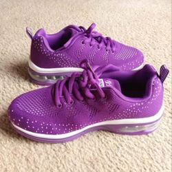 STQ Purple and white mesh low top sneakers   shoes size 6 NEW