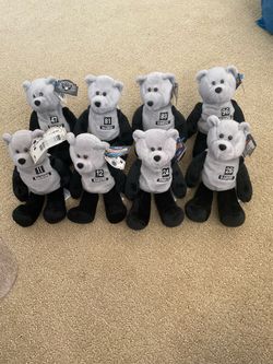 Oakland Raiders Limited Treasures Pro Bears Complete Set 8 Brown Woodson Gannon